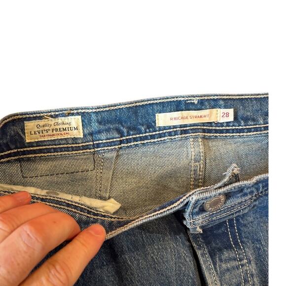 LEVI'S PREMIUM Rigcage Straight Carpenter Jeans High Rise Utility Women's Sz 28 - Picture 5 of 12
